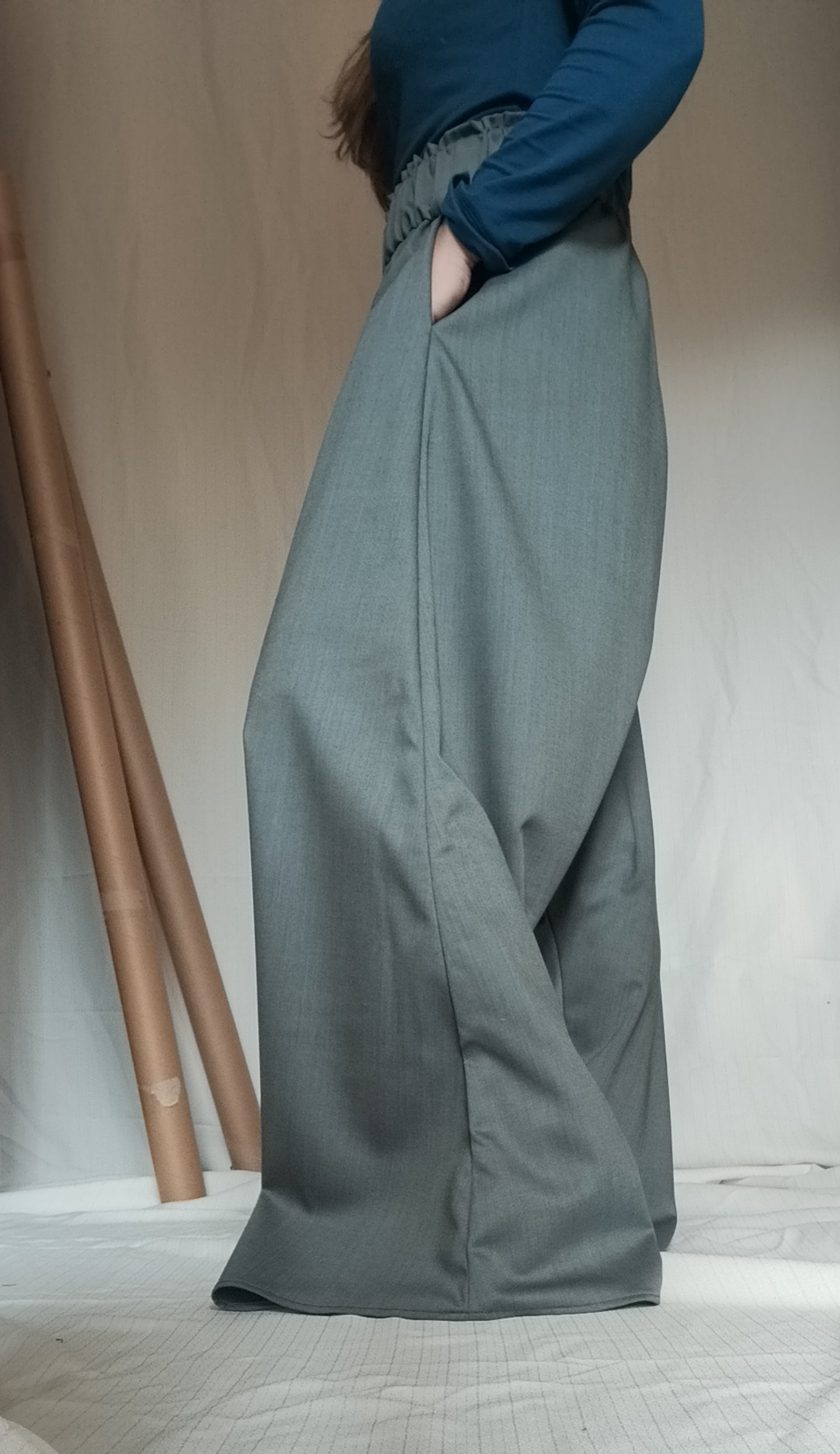 Pantalone harem cavallo basso