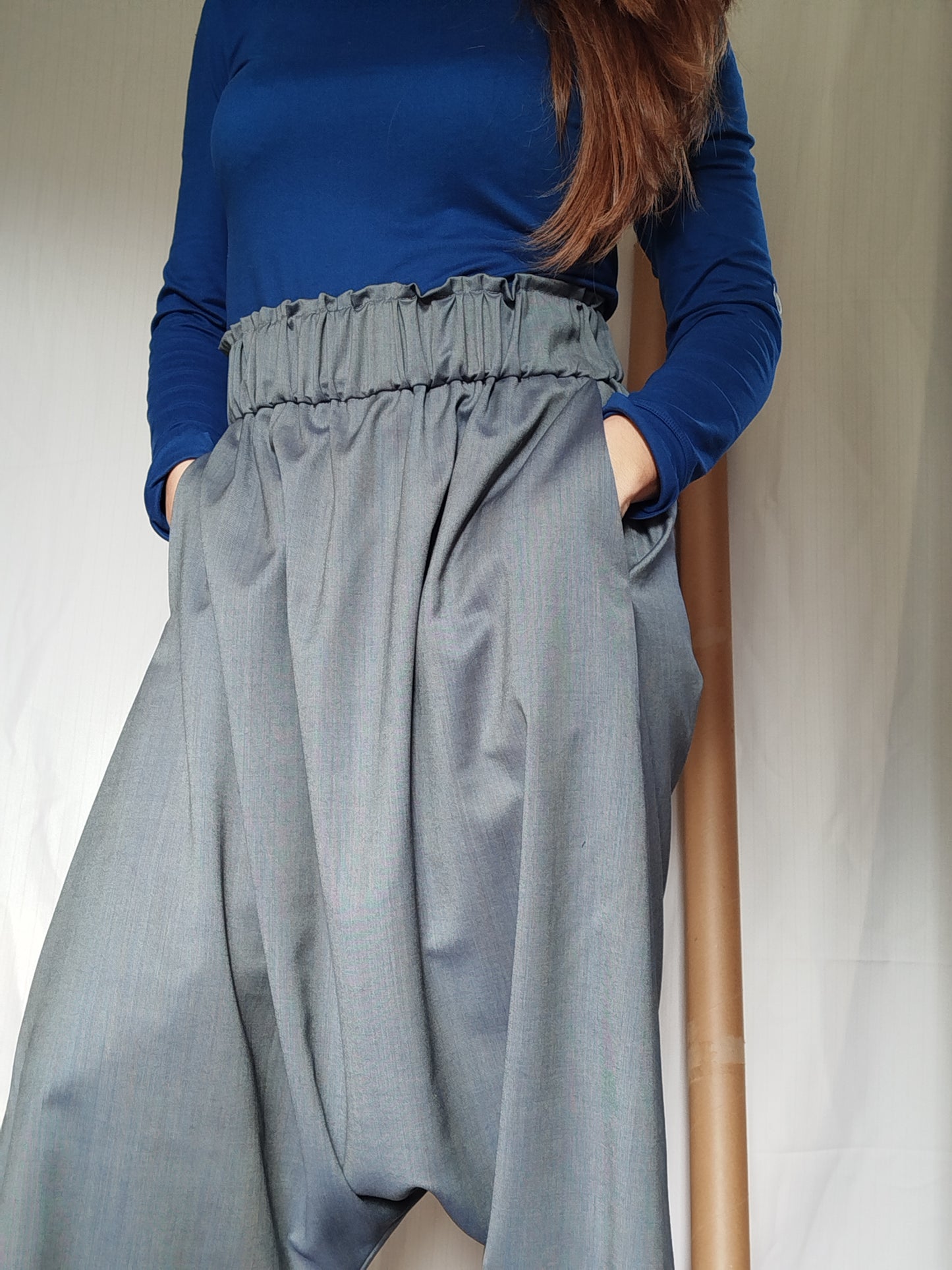 Pantalone harem cavallo basso