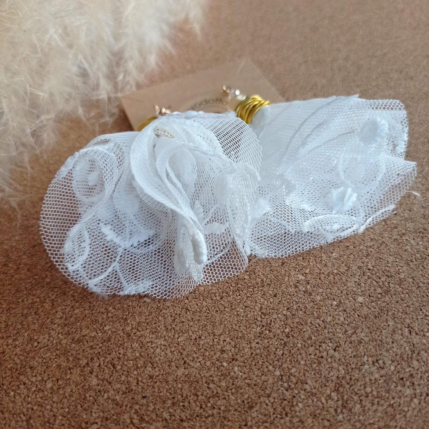 Orecchini in tulle bianco