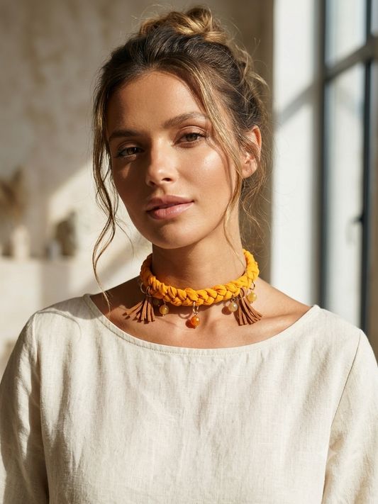 Agata Orange Choker